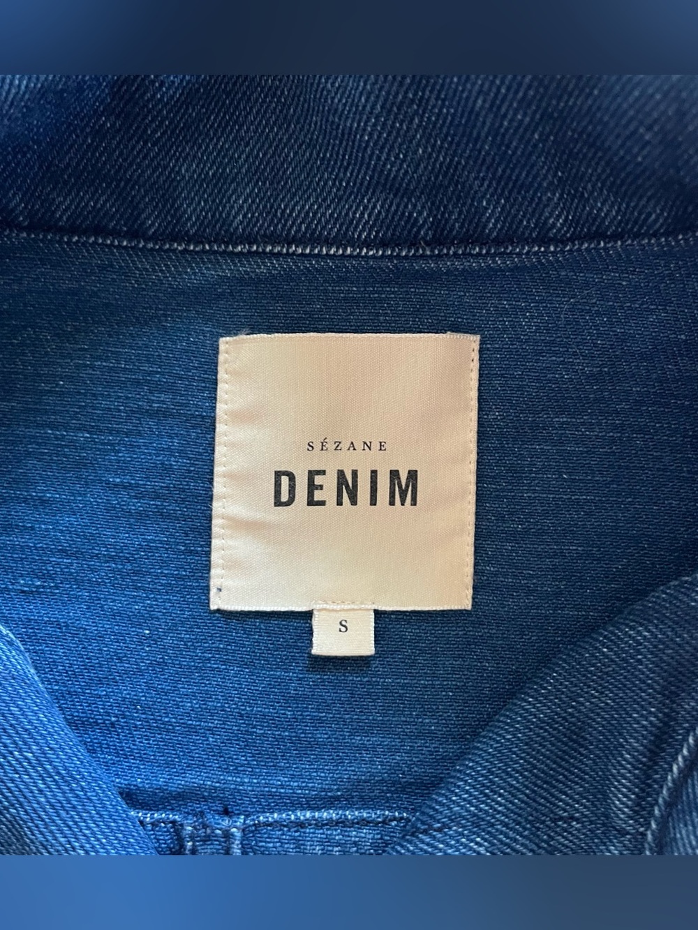 Sezane Indigo Denim chore coat jacket - Picture 2 of 3